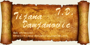 Tijana Damjanović vizit kartica